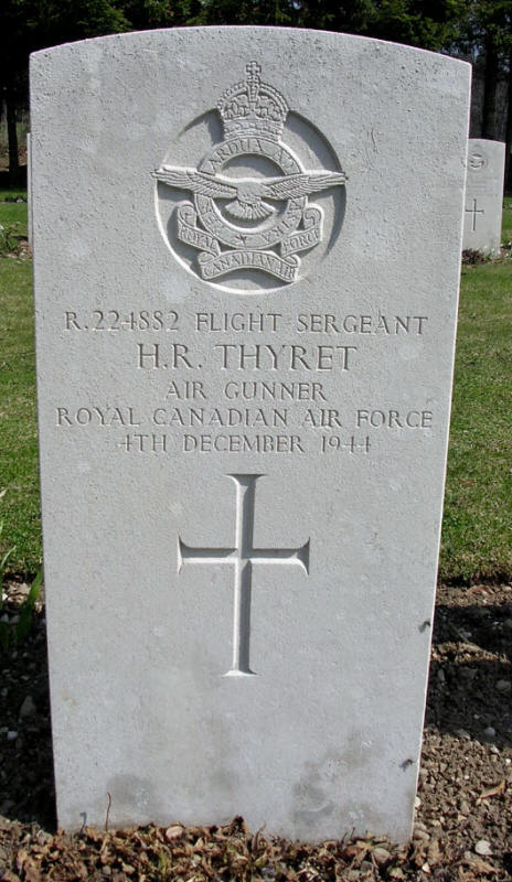 F/Sgt Harry Ray Thyret<br/><br /><br />died December 4th, 1944